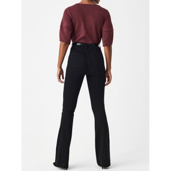 Spanx AirEssentials Puff Sleeve Desk to Dinner Top Spice Soft Terracotta Blouse - Picture 4 of 11